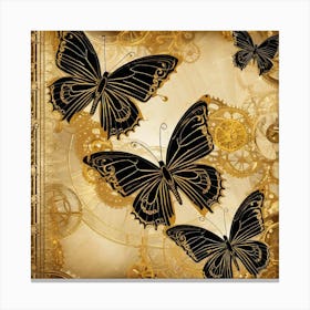 Steampunk Butterflies 6 Canvas Print