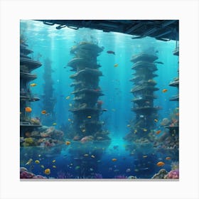 Underwater City Canvas Print