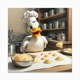 Chef Duck 34 Canvas Print