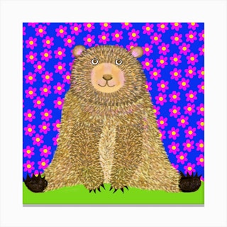 Bear Square Canvas Print