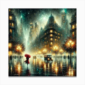 Night On The Street Canvas Print