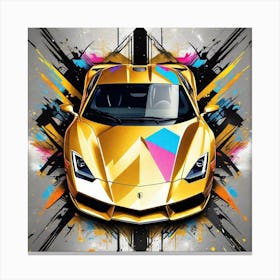 Abstract Of A Sports Car Canvas Print