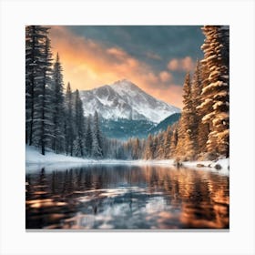 Snowy Mountains Canvas Print