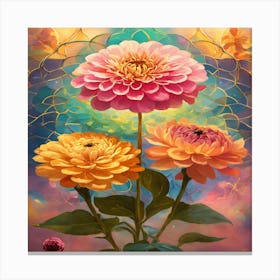 Dahlias 1 Canvas Print