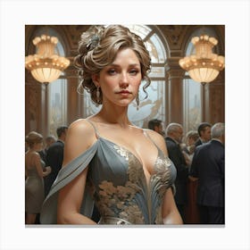 Woman In A Dress Canvas Print