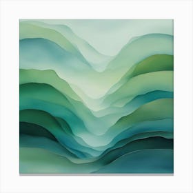 'Green Mountains' Canvas Print