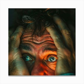 Man In A Panic Canvas Print