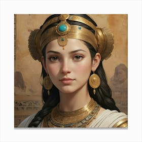 Egyptian Woman Art Print Canvas Print