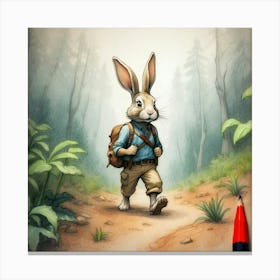 Rabbit In The Woods 6 Canvas Print