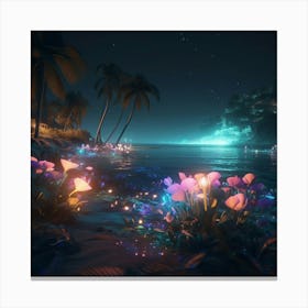 Night Of The Lilies Canvas Print