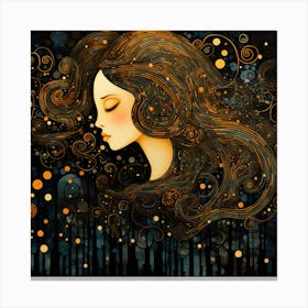 Night In The Forest 3 Canvas Print