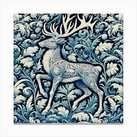 Reindeer4 Inspired By William Morris Style AI Toile