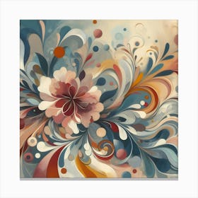 Abstract Flower Painting 3 Canvas Print