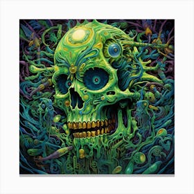 Psychedelic Skull 7 Canvas Print
