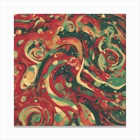 Abstract Swirls, Christmas concept art, Christmas vector art, Vector Art, Christmas art, Christmas Canvas Print