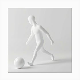 Man Kicking A Ball 2 Canvas Print