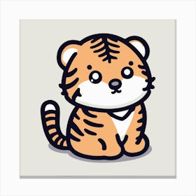 Cute Animal Tiger 6 Canvas Print