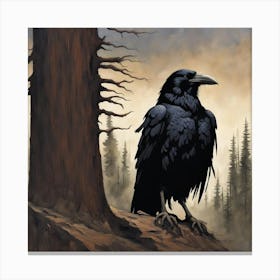 Raven 5 Canvas Print