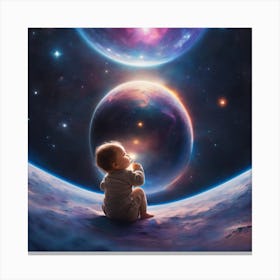 Baby In Space Canvas Print