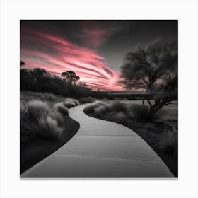 Path To The Sunset Canvas Print