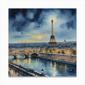 City of Lights Serenade Paris At Night Canvas Print