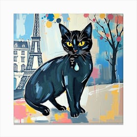 Paris Cat Canvas Print