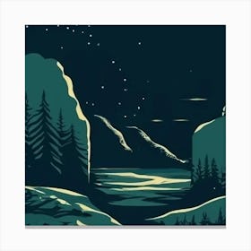 Night In The Woods Canvas Print