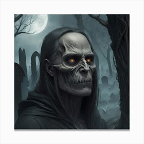 Graveyard Ghoul's Haunting Canvas Print