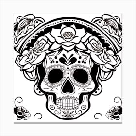 Day Of The Dead Skull 8 Canvas Print