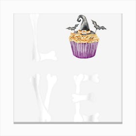 Halloween Cupcake Love Baking Witch Pastry Chef Women Canvas Print