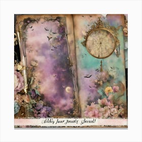 Shabbychicdreamymistpasteljunkjournalsgothi Canvas Print