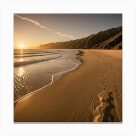 Sunset On The Beach 3 Canvas Print