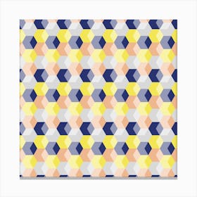 Geometric Honeycomb Square Canvas Print