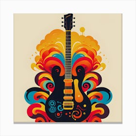 Moder Guitar Canvas Print
