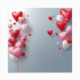Heart Love Balloons 6 Canvas Print