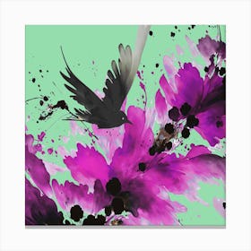 Ink Bird Pastel Green 1 Canvas Print