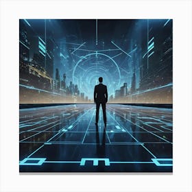 Futuristic Cityscape 21 Canvas Print