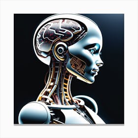 Portrait Of A Robot 45 Canvas Print