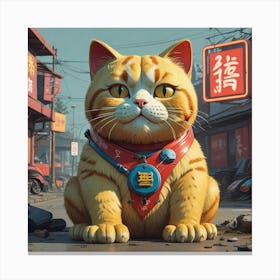 Chinese Cat 1 Canvas Print