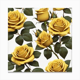 Yellow Roses 3 Canvas Print