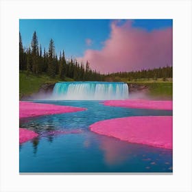 Pink Waterfall Canvas Print