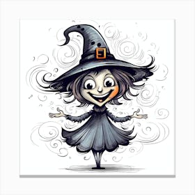 Halloween Witch Canvas Print