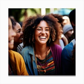 Smile Joy Friendship Unity Diversity Gathering Culture Community Celebration Laughter Con (3) Canvas Print