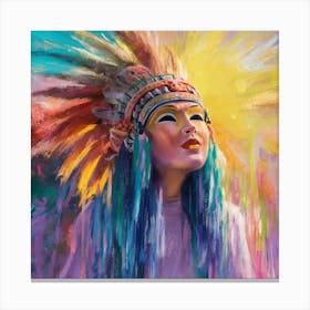 Aztec Woman Canvas Print