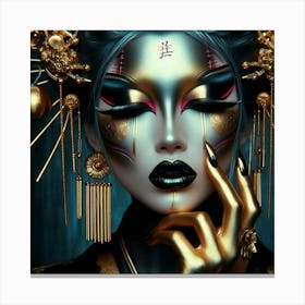 Chinese Geisha Canvas Print