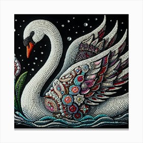 Beaded Swan Canvas Print