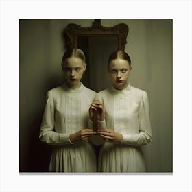 Reflections of the Past: The Silent Twins Canvas Print