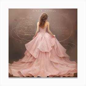 Pink Wedding Dress Canvas Print