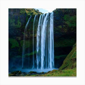 Waterfall In Iceland Canvas Print