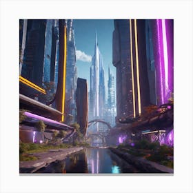 Futuristic City 228 Canvas Print